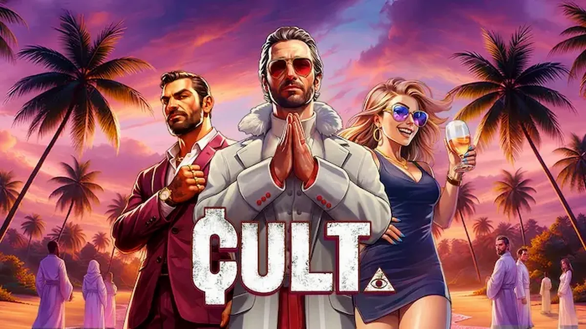 Cena atmosférica com ídolos e velas do slot Cult